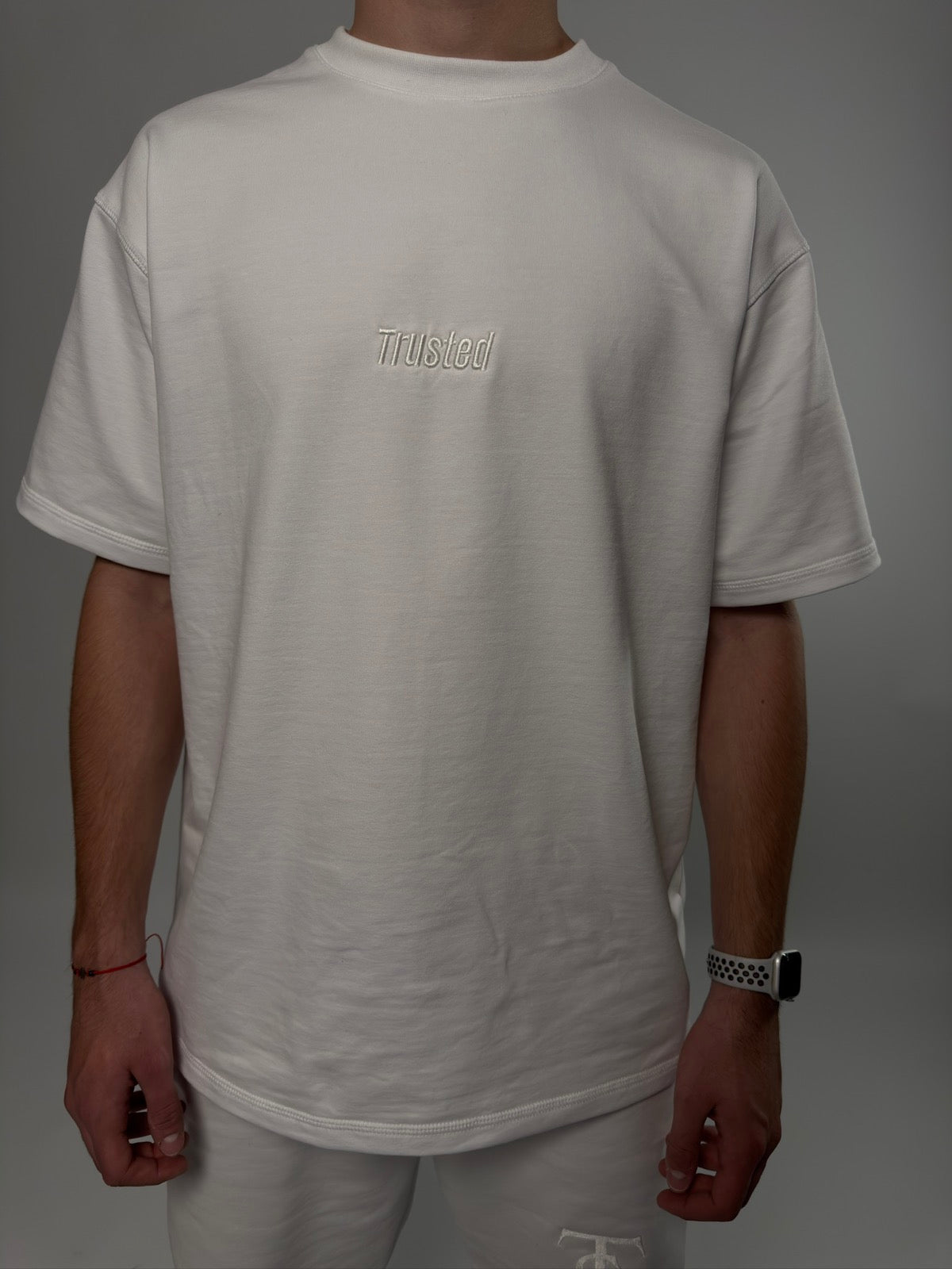 White Embroidery Trusted T-shirt